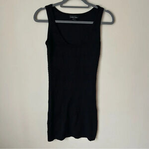 Sweater Project Black Tank Mini Sleeveless Dress Women’s Size Medium